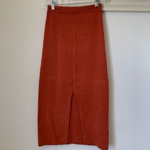 Free people. Midi skyline skirt. Small. Harvest.